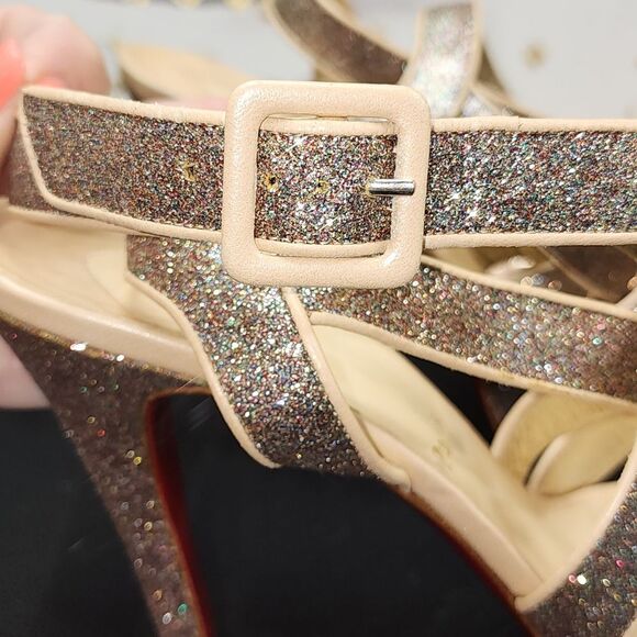 Authentic Christian Louboutin Multicolor Glitter Straratata Platform Sandals - Picture 14 of 16